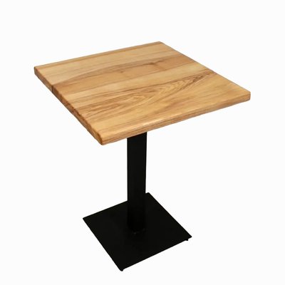 Квадратний стіл 60х60х110 см з металевого каркасу та дерева в стилі Loft ULT-6359598 фото